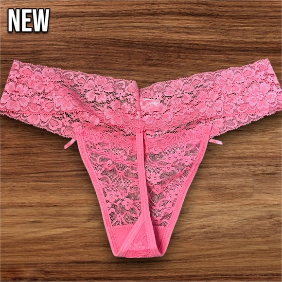 New Sexy Lace Baby pink Thong Panty - Picture 5 of 5
